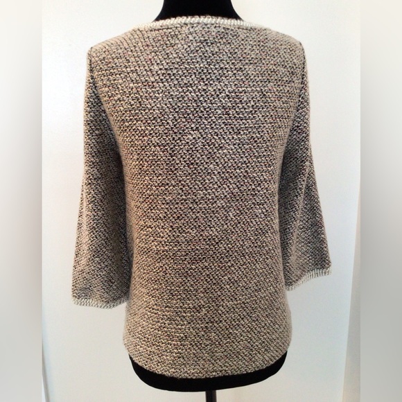 MEADOW RUE Tweed Polyblend Top 3/4 Sleeves - Small - Picture 7 of 10